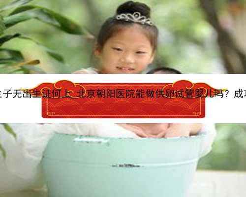 厦门代孕生子无出生证何上_北京朝阳医院能做供卵试管婴儿吗？成功率高吗？